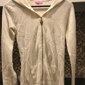 Lilly Pulitzer cream zip-up